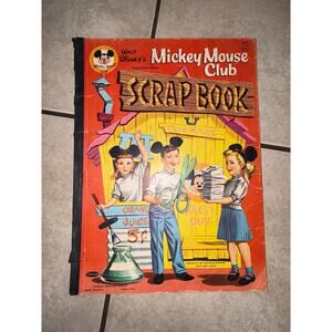 Vintage Disney Club 1950s Mickey Mouse Scrapbook used